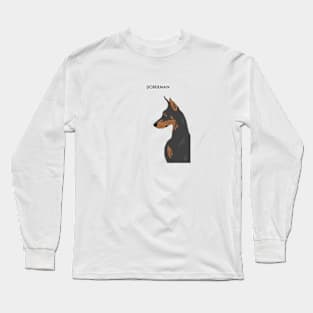 Doberman - Portrait Long Sleeve T-Shirt